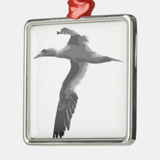 Abstracte Zeeen vogels Metalen Ornament (Links)
