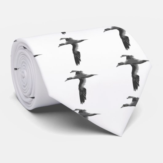 Abstracte Zeeen vogels Stropdas (Opgerold)