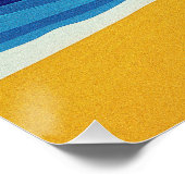 Abstracte zeegezicht kunst perfect poster (Hoek)