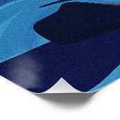 Abstracte zeegezicht kunst perfect poster (Hoek)