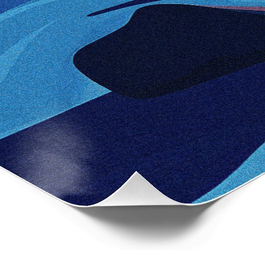 Abstracte zeegezicht kunst perfect poster (Hoek)