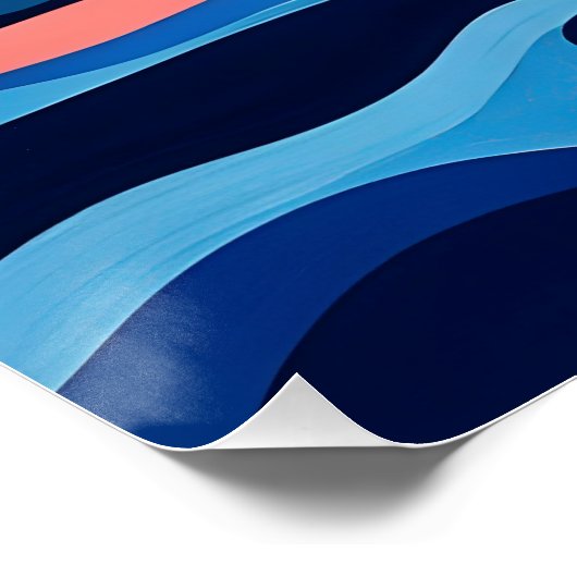 Abstracte zeegezicht kunst perfect poster (Hoek)