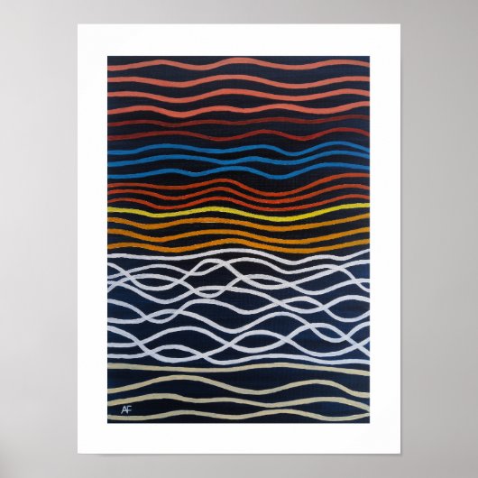Abstracte Zeegezicht Schilderij door Alfred Fox Poster (Voorkant)