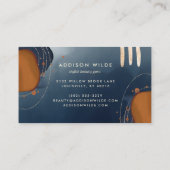 Abstracte zeemachtkoper en goudmoderne geometrie visitekaartje (Achterkant)