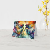 ABSTRACTE ZEEMEERMINNEN LEVENDIGE ALCOHOLINKT KAART (Gele Bloem)