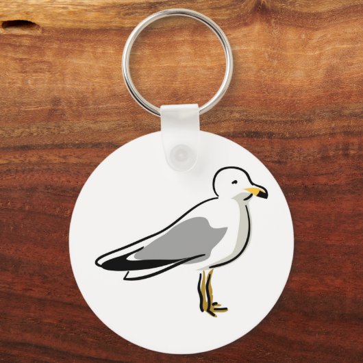 Abstracte zeemeeuw sleutelhanger (Voorkant)