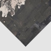 Abstracte zeepaardkunst op Dark Ink Decoupage Tissuepapier (Detail)