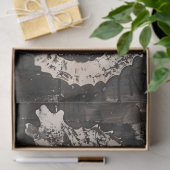 Abstracte zeepaardkunst op Dark Ink Decoupage Tissuepapier (Geschenk)