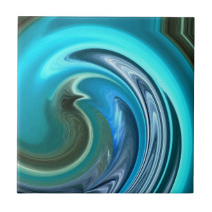 Abstracte zeepaardTegel Tegeltje