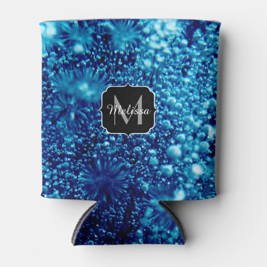 Abstracte zeepbellen Monogram Blikjeskoeler (Voorkant)