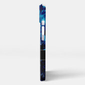 Abstracte zeepbellen Monogram iPhone Hoesje (Linkerkant)