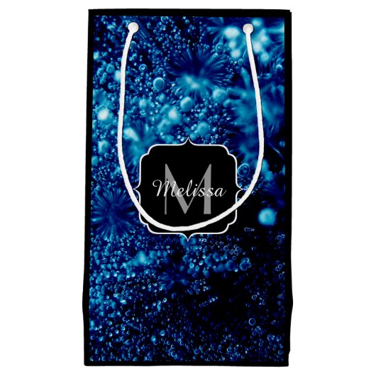 Abstracte zeepbellen Monogram Klein Cadeauzakje (Voorkant)