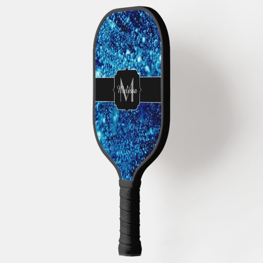 Abstracte zeepbellen Monogram Pickleball Paddle (Links)