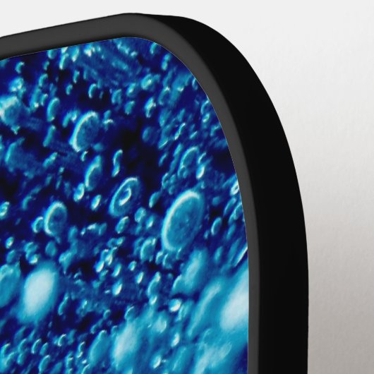 Abstracte zeepbellen Monogram Pickleball Paddle (Links Detail)