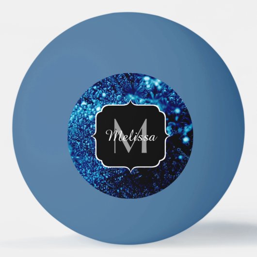 Abstracte zeepbellen Monogram Pingpongbal (Voorkant)