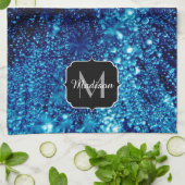 Abstracte zeepbellen Monogram Theedoek (Gevouwen)