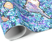 Abstracte zeepbellen op zandpakpapier cadeaupapier (Rol Hoek)