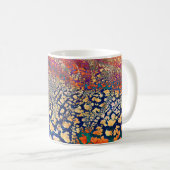 Abstracte, zeer gedetailleerde, getextureerde grun koffiemok (Voorkant rechts)