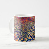 Abstracte, zeer gedetailleerde, getextureerde grun koffiemok (Voorkant links)
