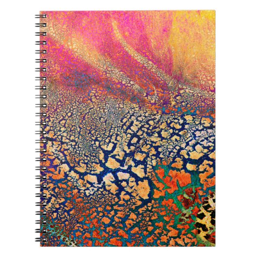 Abstracte, zeer gedetailleerde, getextureerde grun notitieboek (Voorkant)