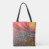 Abstracte, zeer gedetailleerde, getextureerde grun tote bag (Achterkant)