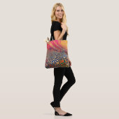 Abstracte, zeer gedetailleerde, getextureerde grun tote bag (Op model)