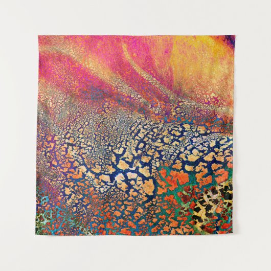 Abstracte, zeer gedetailleerde, getextureerde grun wandkleed (Voorkant)