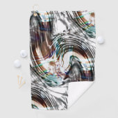 Abstracte zeer vreemde gekleurde of gestreepte tyf golfhanddoek (Insitu)