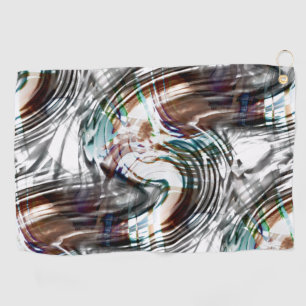 Abstracte zeer vreemde gekleurde of gestreepte tyf golfhanddoek