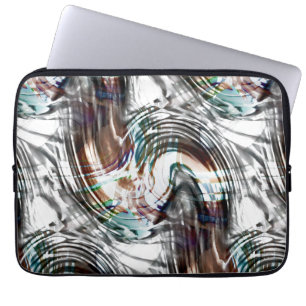 Abstracte zeer vreemde gekleurde of gestreepte tyf laptop sleeve