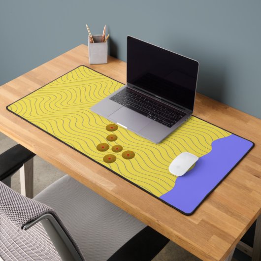 Abstracte zeeschelpen op de kustlijn bureaumat (Kantoor 2)