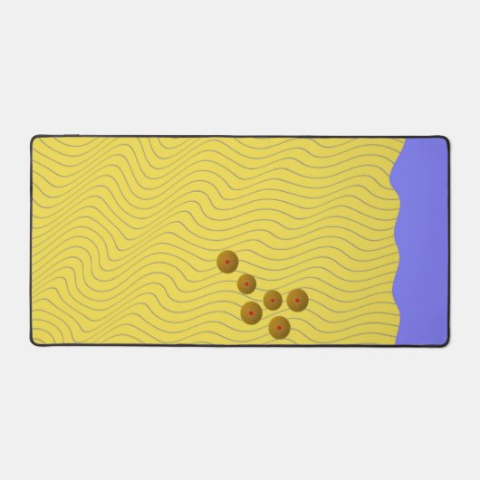 Abstracte zeeschelpen op de kustlijn bureaumat (Voorkant)