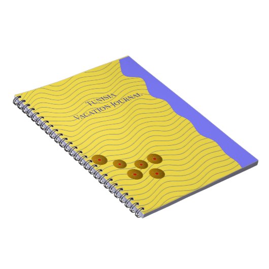 Abstracte zeeschelpen op de kustlijn notitieboek (Rechterzijde)