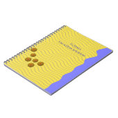 Abstracte zeeschelpen op de kustlijn notitieboek (Linkerzijde)