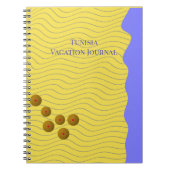 Abstracte zeeschelpen op de kustlijn notitieboek (Voorkant)