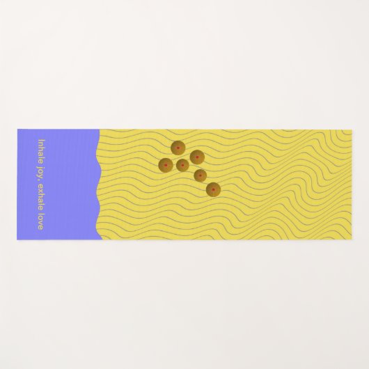 Abstracte zeeschelpen op de kustlijn yogamat (Voorkant (horizontaal))