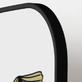 Abstracte zeeschelpen op pickleball paddle (Links Detail)