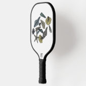 Abstracte zeeschelpen op pickleball paddle (Links)