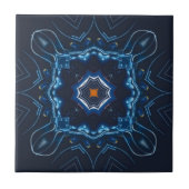 abstracte zeeschijven stijlvolle mandala kunst  tegeltje (Voorkant)