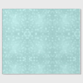 Abstracte zeeschuim mint groene bokeh kerstverlich cadeaupapier (Vlak)