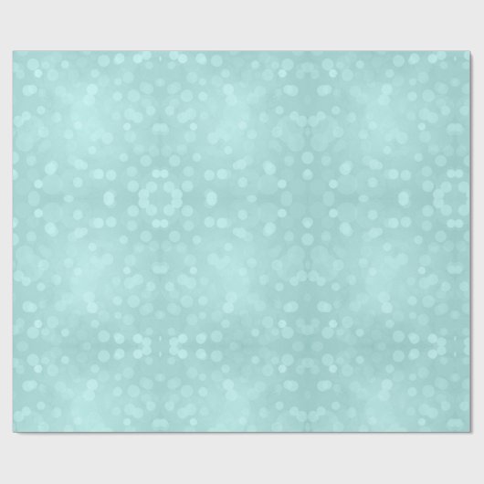 Abstracte zeeschuim mint groene bokeh kerstverlich cadeaupapier (Vlak)