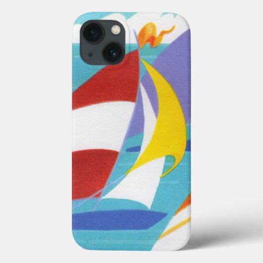 Abstracte zeilboten in water Case-Mate iPhone Case (Achterkant)