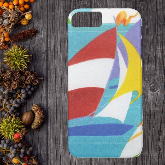  Abstracte zeilboten in water Case-Mate iPhone Case