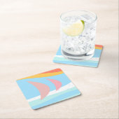 Abstracte zeilboten kartonnen onderzetters (Insitu)