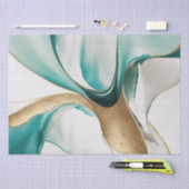 Abstracte Zen Achtergrond Gouden Zeal Groene Decou Tissuepapier (Craft)