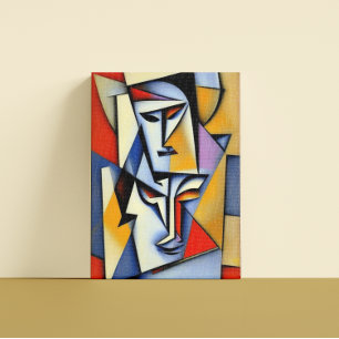Abstracte Zen Cubist Canvas afdrukken