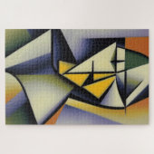 Abstracte Zen Cubist Jigzaag Puzzle Legpuzzel (Horizontaal)
