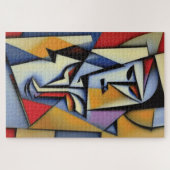 Abstracte Zen Cubist Jigzaag Puzzle Legpuzzel (Horizontaal)