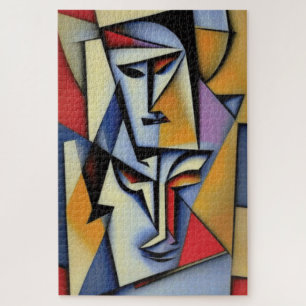 Abstracte Zen Cubist Jigzaag Puzzle Legpuzzel