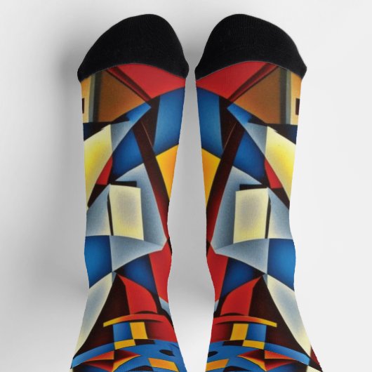 Abstracte Zen Cubist Socks Sokken (Top)